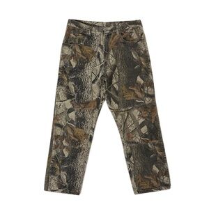 Vintage Y2K Wrangler Realtree 100% cotton hardwood camo canvas pants men W36 I32